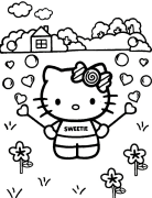 Hello Kitty অনলাইন রঙিন